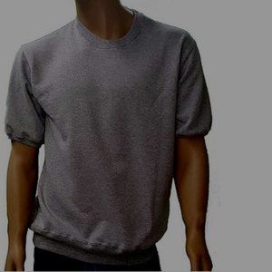 7X BIG SLATE GREY SHORT SLEEVE SWEATSHIRT NEW 7XB